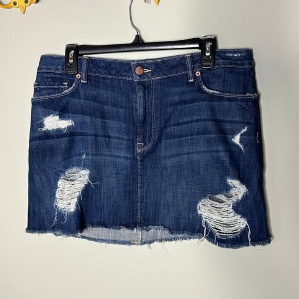 Genetic Los Angeles / Genetic Denim Distressed Denim Mini Skirt – Size 30